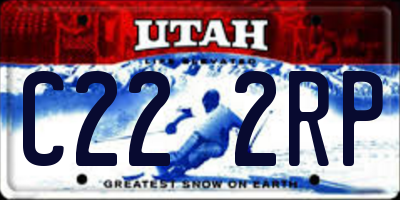 UT license plate C222RP