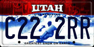 UT license plate C222RR