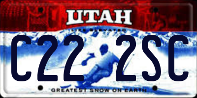 UT license plate C222SC