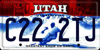 UT license plate C222TJ