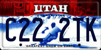 UT license plate C222TK