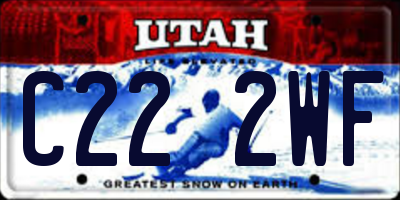 UT license plate C222WF