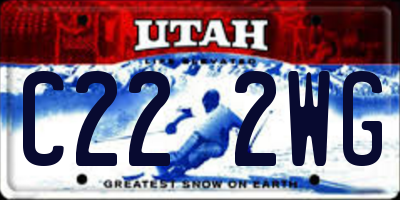 UT license plate C222WG