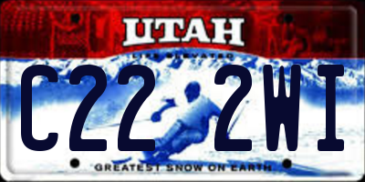 UT license plate C222WI