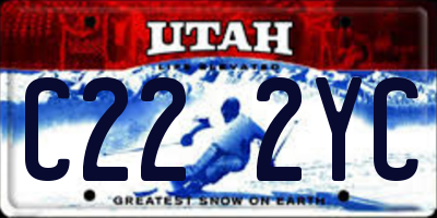 UT license plate C222YC