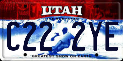 UT license plate C222YE