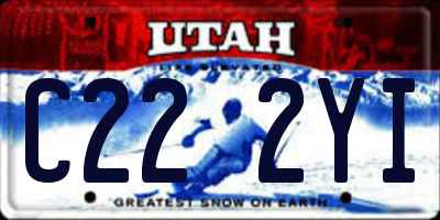 UT license plate C222YI