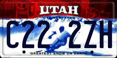 UT license plate C222ZH