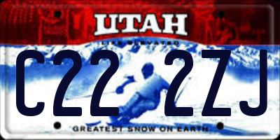 UT license plate C222ZJ