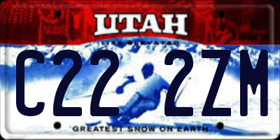 UT license plate C222ZM