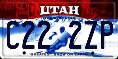 UT license plate C222ZP