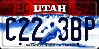 UT license plate C223BP