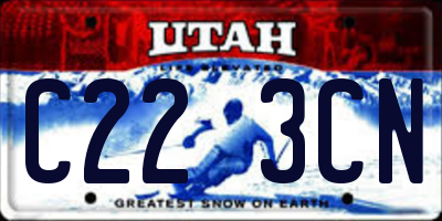 UT license plate C223CN