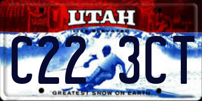 UT license plate C223CT