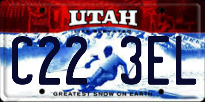 UT license plate C223EL