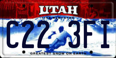 UT license plate C223FI