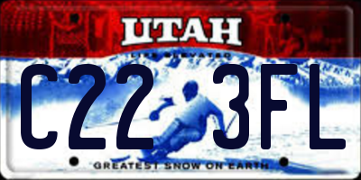 UT license plate C223FL