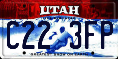 UT license plate C223FP