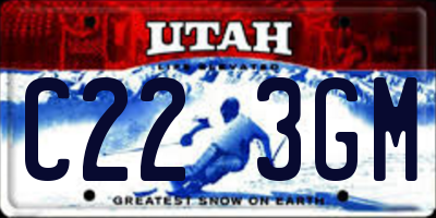 UT license plate C223GM