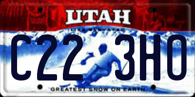 UT license plate C223HO