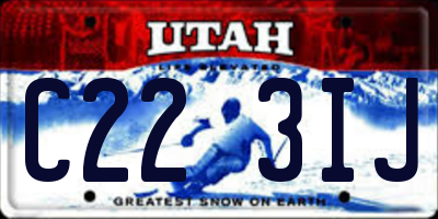 UT license plate C223IJ