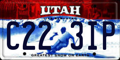 UT license plate C223IP