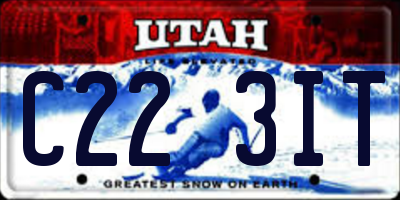 UT license plate C223IT
