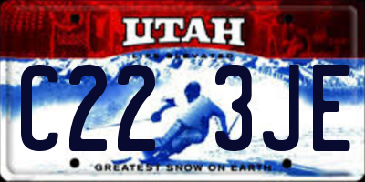 UT license plate C223JE