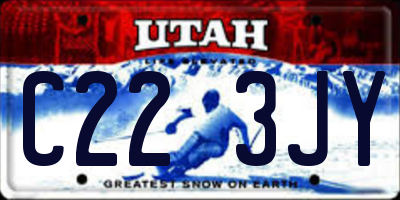 UT license plate C223JY