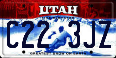 UT license plate C223JZ