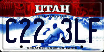 UT license plate C223LF