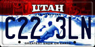 UT license plate C223LN