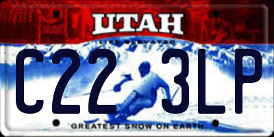 UT license plate C223LP