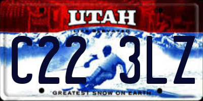 UT license plate C223LZ