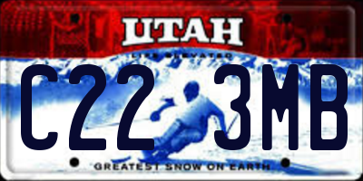 UT license plate C223MB