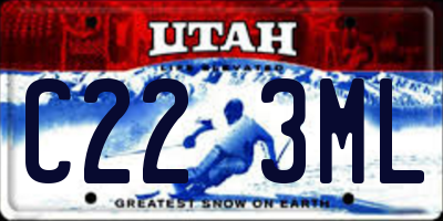 UT license plate C223ML