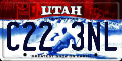 UT license plate C223NL