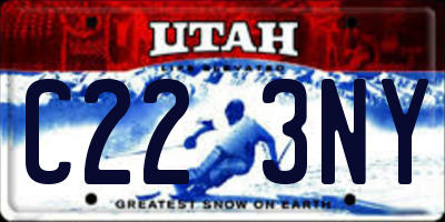 UT license plate C223NY
