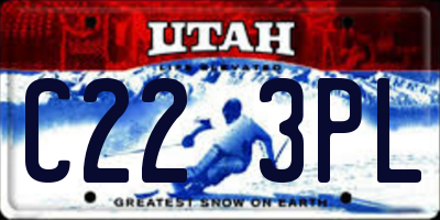 UT license plate C223PL