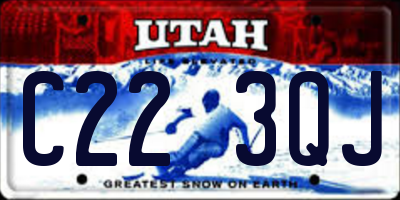 UT license plate C223QJ
