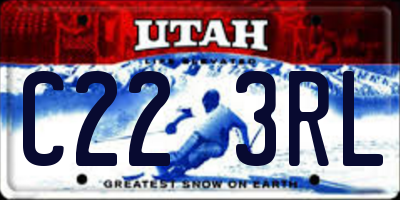UT license plate C223RL