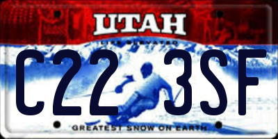 UT license plate C223SF