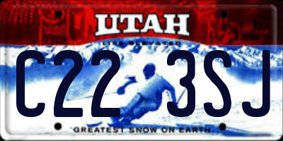 UT license plate C223SJ