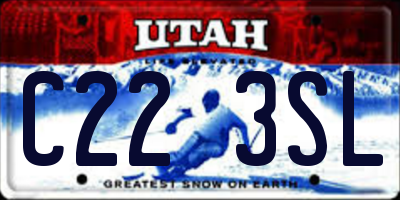 UT license plate C223SL