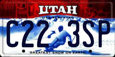 UT license plate C223SP