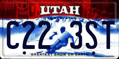 UT license plate C223ST
