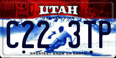 UT license plate C223TP