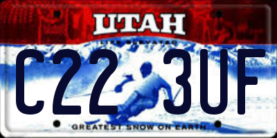 UT license plate C223UF