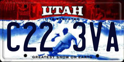 UT license plate C223VA