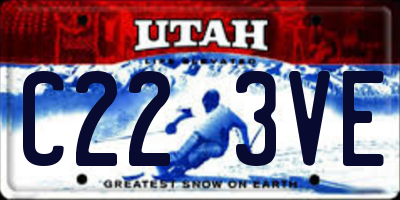 UT license plate C223VE